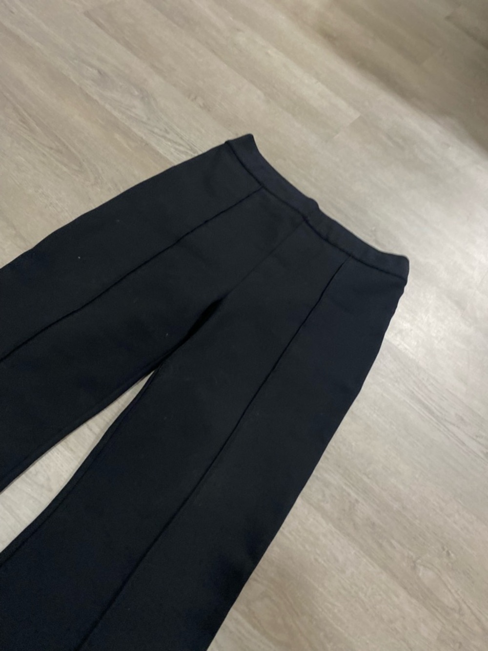 Spanx The Perfect Pant High Rise Flare Ponte Black Women's Size Large - Picture 4 of 10